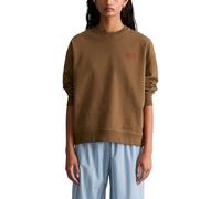 Sweatshirt MARC O'POLO DENIM "mit markantem Rückenprint", Damen, Gr. M, umbra braun, Obermaterial: 100% Baumwolle, unifarben, oversize, Rundhals, Rippbündchen, Sweatshirts Sweatshirt (57107919-M) umbr