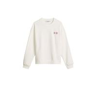 Sweatshirt MARC O'POLO DENIM "oversized mit markantem Rückenprint", Damen, Gr. L, silky weiß, Sweatware, Obermaterial: 100% Baumwolle, oversize normal, Rundhals, Rippbündchen, Sweatshirts Sweatshirt (
