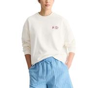 Marc OߴPolo Denim Damen Crayfish Sweatshirt aus Bio-Baumwolle Oversize Fit, Weiß (Silky White), XS