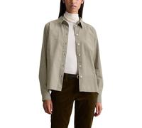 Langarmbluse MARC O'POLO DENIM "aus reiner Bio-Baumwolle", Damen, Gr. S, grün (dunkelgrün), Obermaterial: 100% Baumwolle, unifarben, regular fit normal, Blusen (97880761-S) dunkelgrün