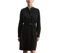 Marc O'Polo Denim Damen Hemdblusenkleid aus Bio-Baumwolle Knielang, Schwarz (Black), XXL