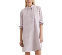 Marc O'Polo Denim Damen Hemdblusenkleid aus Bio-Baumwolle mit Kentkragen, Mehrfarbig (Medium Purple Multi 01), L