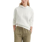 Marc O'Polo Denim Damen Hoodie aus Bio-Baumwolle mit gefütterter Kapuze, Weiß (Silky White), XXL