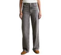 Weite Jeans MARC O'POLO DENIM "Tomma", Damen, Gr. 27, Länge 32, grau (medium grau), Denim/Jeans, Obermaterial: 100% Baumwolle, casual, Jeans, aus Bio-Baumwolle ohne Stretch, High Waist (64854123-27) m