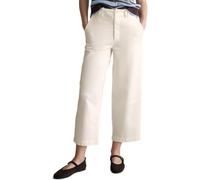 Chinohose MARC O'POLO DENIM "aus Organic-Cotton-Lyocell-Stretch", Damen, Gr. XL, Normalgrößen, creamy weiß, Twill, Obermaterial: 81% Baumwolle, 18% Lyocell, 1% Elasthan. Futter: 100% Baumwolle, unifar