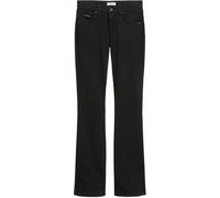 Bootcut-Jeans MARC O'POLO DENIM "aus superstretchigem Organic Cotton-Mix", Damen, Gr. 33, Länge 32, schwarz, Obermaterial: 90% Baumwolle, 8% Elastomultiester, 2% Elasthan, unifarben, bootcut fit, Jean