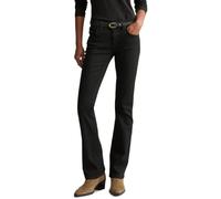 Bootcut-Jeans MARC O'POLO DENIM "aus superstretchigem Organic Cotton-Mix", Damen, Gr. 31, Länge 32, schwarz, Obermaterial: 90% Baumwolle, 8% Elastomultiester, 2% Elasthan, unifarben, ausgestellt norma