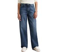 Weite Jeans MARC O'POLO DENIM "aus Baumwolle ohne Stretch", Damen, Gr. 34, Länge 34, blau (dunkelblau), Obermaterial: 100% Baumwolle, unifarben, weit normal, Jeans (96196300-34) dunkelblau