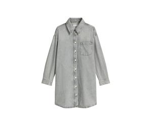 Marc OߴPolo Denim Damen Jeanskleid aus Bio-Baumwolle Oversized Fit, Grau (Light Grey Multi 08), XS