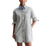 Marc OߴPolo Denim Damen Jeanskleid aus Bio-Baumwolle Oversized Fit, Grau (Light Grey Multi 08), XXS