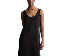 Jerseykleid MARC O'POLO DENIM "aus fließendem Viskose-Stretch", Damen, Gr. L, Normalgrößen, schwarz, Obermaterial: 97% Viskose, 3% Elasthan, unifarben, relaxed fit lang, Rundhals, Zierbündchen, Kleide