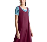 Jerseykleid MARC O'POLO DENIM "aus fließendem Viskose-Stretch", Damen, Gr. M, Normalgrößen, lila (merlot rot), Obermaterial: 97% Viskose, 3% Elasthan, unifarben, relaxed fit lang, Rundhals, Zierbündch