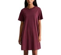 Jerseykleid MARC O'POLO DENIM "aus weichem Organic Cotton", Damen, Gr. L, Normalgrößen, merlot rot, Obermaterial: 100% Baumwolle, unifarben, relaxed fit knielang, Rundhals, Kleider Jerseykleid (810807