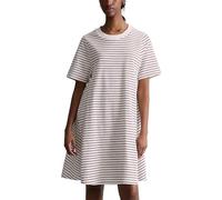 Marc OߴPolo Denim Damen Jerseykleid mit Rundhalsausschnitt gestreift, Weiß (Offwhite Multi 01), M