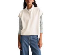 Marc OߴPolo Denim Damen Kurzarm-Poloshirt aus Baumwolle Wide Fit, Weiß (Silky White), L