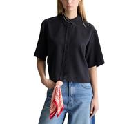 Marc OߴPolo Denim Damen Kurzarmbluse Cropped Relaxed Fit, Blau (Blue Depths), L