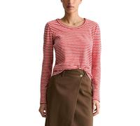 Langarmshirt MARC O'POLO DENIM "aus Heavy Slub Jersey", Damen, Gr. XL, rot (medium rot), Obermaterial: 100% Baumwolle, gestreift, Basic, regular fit, Rundhals, normaler Saum, Shirts Langarmshirt (9314