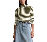 Marc O'Polo Denim Slim Fit Langarmshirt aus reiner Baumwolle in Oliv, Größe XS