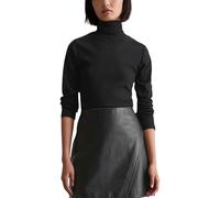 Marc OߴPolo Denim Damen Langarmshirt aus Bio-Baumwolle mit Rollkragen, Schwarz (Black), XL