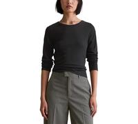 Marc OߴPolo Denim Damen Langarmshirt aus Bio-Baumwolle mit Stretch-Anteil, Schwarz (Black), L