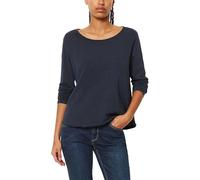 Marc O'Polo Denim Damen Langarmshirt aus Bio-Baumwolle mit U-Boot-Ausschnitt, Blau (Scandinavian Blue), XS