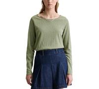 Longsleeve MARC O'POLO DENIM, Damen, Gr. S, beige (desert sage), Jersey, Obermaterial: 100% Baumwolle, casual, regular fit, Rundhals, Langarm, Shirts, regular fit aus Organic Cotton, mit Rollkante am