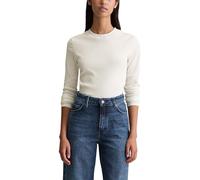 Marc O'Polo Denim Langarmshirt Slim Fit aus Baumwoll-Mix Weiß Größe XS