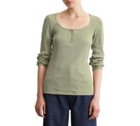 Marc O'Polo Denim Damen Langarmshirt mit Stretch-Anteil Slim Fit, Grün (Green Bay), M