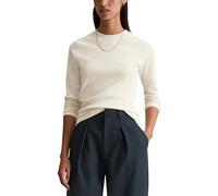 Marc OߴPolo Denim Damen Langarmshirt mit Stretch-Anteil Straight Fit, Weiß (Desert Melange), S