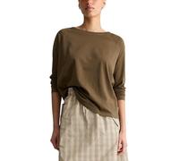 Langarmshirt MARC O'POLO DENIM "mit Raglan-Ärmeln", Damen, Gr. L, hazelnut braun, Obermaterial: 100% Baumwolle, unifarben, relaxed fit, Rundhals, normaler Saum, Shirts Langarmshirt (62817404-L) hazeln