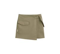 Marc O'Polo Denim Damen Mini-Wickelrock aus Twill Regular Fit, oliv, Gr. L