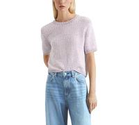 Marc O'Polo Denim Damen Pullover Kurzarm Loose Fit, Lila (Light Purple Multi 01), XL
