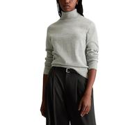 Strickpullover MARC O'POLO DENIM "aus Soft Cotton Stretch", Damen, Gr. XS, stone melange, Obermaterial: 58% Baumwolle, 25% Polyamid, 17% Polyester, unifarben, Pullover Strickpullover (31243568-XS) sto