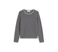 Strickpullover MARC O'POLO DENIM "aus Compact Cotton", Damen, Gr. XS, dunkelblau, Obermaterial: 100% Baumwolle, gestreift, Rundhals, Pullover Strickpullover (68519962-XS) dunkelblau
