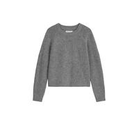 Marc OߴPolo Denim Damen Pullover mit Rundhalsausschnitt Relaxed Fit, Grau (Asphalt Melange), L