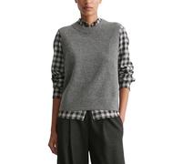 Marc O'Polo Denim Damen Pullunder aus Woll-Mix ärmellos, Grau (Dark Shadow Melange), XXS