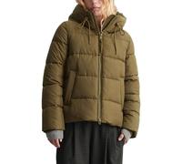 Marc O'Polo Denim Damen Steppjacke mit Kapuze wasserabweisend, Grün (Dark Earth), M