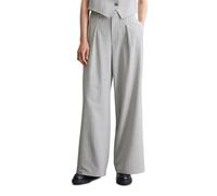 Marc O'Polo Denim Damen Stoffhose mit Nadelstreifen Wide Fit, Grau (Light Grey Multi 01), L