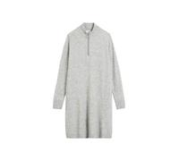 Marc OߴPolo Denim Damen Strickkleid im Troyer-Stil kurz, Grau (Stone Melange), M