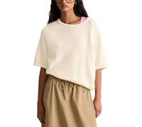 Marc OߴPolo Denim Damen Strickpullover aus Baumwolle Kurzarm, Cremefarben (Creamy White), XXS