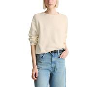 Strickpullover MARC O'POLO DENIM "aus Cotton Slub Garn", Damen, Gr. XS, creamy weiß, Obermaterial: 100% Baumwolle, unifarben, Rundhals, Pullover Strickpullover (75927422-XS) creamy weiß