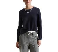 Marc OߴPolo Denim Damen Strickpullover aus Bio-Baumwolle mit Rundhalsausschnitt, Blau (Blue Depths), M