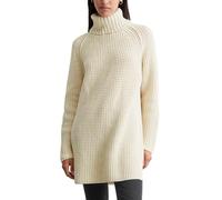 Marc O'Polo Denim Damen Strickpullover lang mit XL-Rollkragen, Beige (Chalky Sand), M