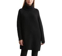 Marc O'Polo Denim Damen Strickpullover lang mit XL-Rollkragen, Schwarz (Black), XS