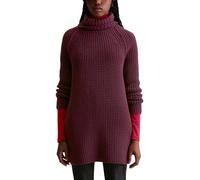 Strickpullover MARC O'POLO DENIM "aus Organic Cotton-Mix", Damen, Gr. L, schwarz maroon, Obermaterial: 60% Baumwolle, 40% Polyacryl, unifarben, Pullover Strickpullover (48215361-L) schwarz maroon