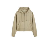 Marc O'Polo Denim Damen Sweatjacke aus Bio-Baumwolle Cropped, Grün (Dusky Green), L