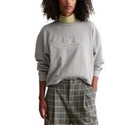 Sweatshirt MARC O'POLO DENIM "aus gewaschener Bio-Baumwolle", Damen, Gr. XL, beige (stone melange), Obermaterial: 100% Baumwolle, unifarben, relaxed fit, Rundhals, doppelte Bündchen, Sweatshirts (6184