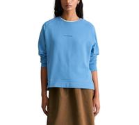 Sweatshirt MARC O'POLO DENIM, Damen, Gr. L, azure sky, Sweatware, Obermaterial: 100% Baumwolle, relaxed fit normal, Rundhals, Rippbündchen, Sweatshirts Sweatshirt, relaxed aus Organic Cotton (20537005
