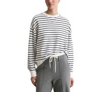 Marc OߴPolo Denim Damen Sweatshirt gestreift Oversize Fit, Mehrfarbig (Dark Blue Multi 02), XXS