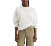 Marc O'Polo Denim Damen Sweatshirt mit Rückenprint Oversized, Weiß (Silky White), L